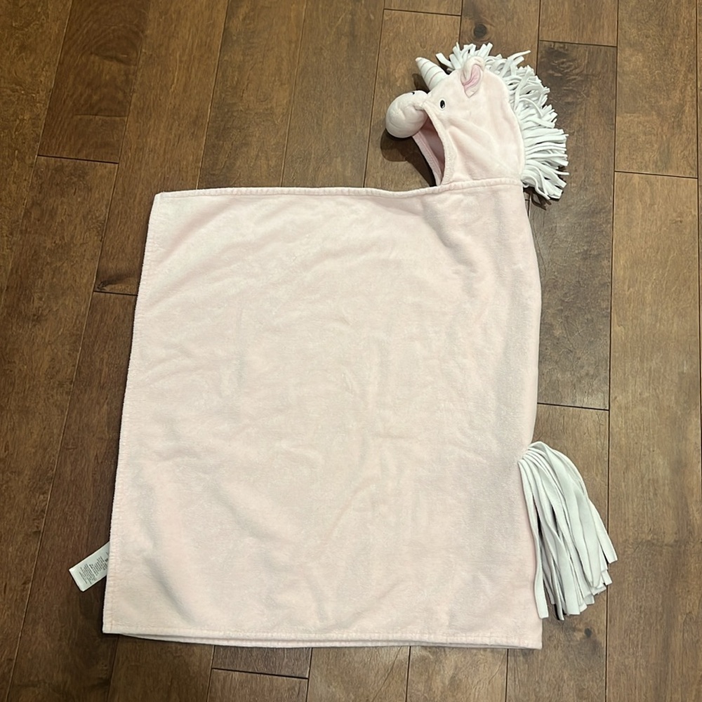 Unicorn Pink Baby Hooded Towel - Pottery Barn Kids